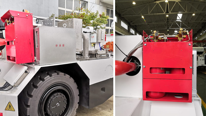 煤礦井下防爆無(wú)軌膠輪車(chē)自動(dòng)滅火裝置