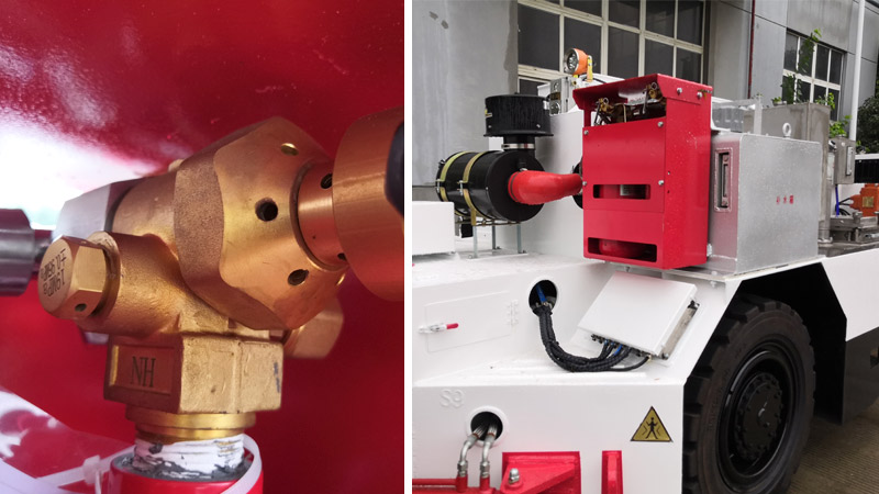 煤礦井下防爆無(wú)軌膠輪車(chē)自動(dòng)滅火裝置1